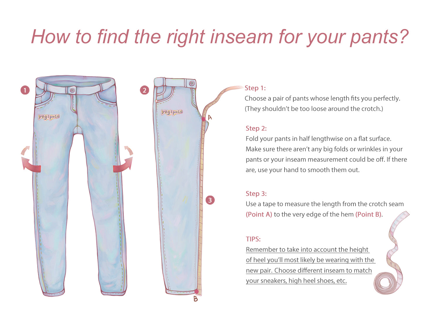 How To Measure Inseam Of Pants? – Yogipace