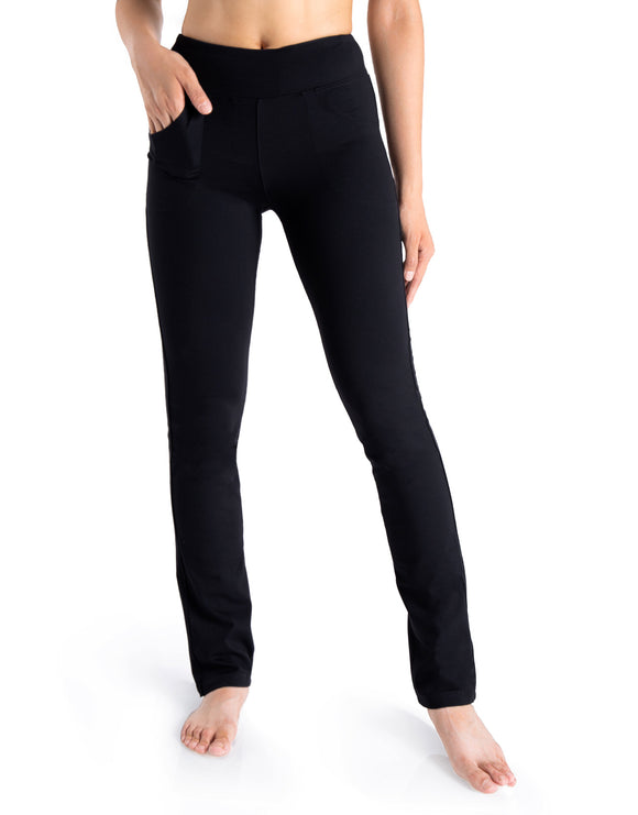 Buy Yogipace Petite Length Women's 25 Inseam Waisted Yoga Leggings Workout  Gym Active Pants Hidden Pocket Black Size Medium at